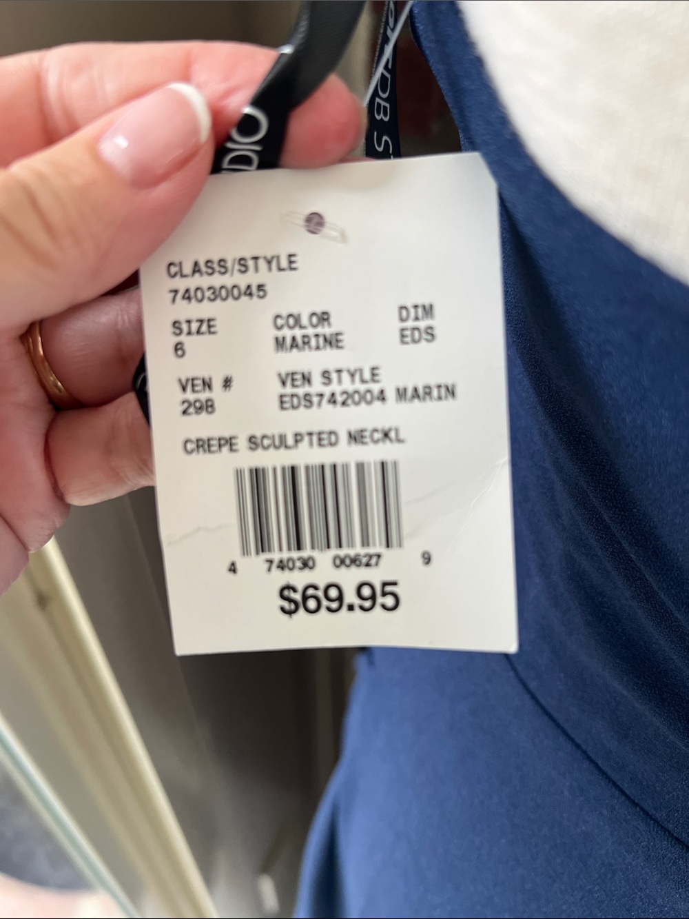 David’s Bridal the Edits Sculptured Strapless Slit Gown Size 6 NWT - Picture 7 of 8